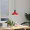Hanglamp in hoogte verstelbaar E27 31 cm metaal glanzend rood