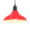 Hanglamp in hoogte verstelbaar E27 31 cm metaal glanzend rood