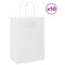 Papieren kraftzakken 50 st met hengsels 15x8x21 cm wit