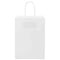 Papieren kraftzakken 50 st met hengsels 15x8x21 cm wit