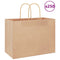 Papieren kraftzakken 250 st met hengsels 32x17x25 cm bruin