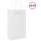 Papieren kraftzakken 250 st met hengsels 21x11x36 cm wit