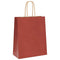 Papieren kraftzakken 50 st met hengsels 18x8x22 cm rood
