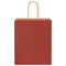 Papieren kraftzakken 50 st met hengsels 18x8x22 cm rood