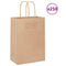Papieren kraftzakken 250 st met hengsels 15x8x21 cm bruin