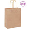 Papieren kraftzakken 50 st met hengsels 18x8x22 cm bruin