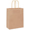 Papieren kraftzakken 50 st met hengsels 18x8x22 cm bruin