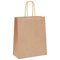 Papieren kraftzakken 50 st met hengsels 18x8x22 cm bruin