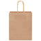 Papieren kraftzakken 50 st met hengsels 18x8x22 cm bruin