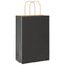 Papieren kraftzakken 50 st met hengsels 21x11x31 cm zwart