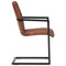 Eetkamerstoelen 2 st echt leer bruin