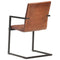 Eetkamerstoelen 2 st echt leer bruin