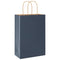Papieren kraftzakken 50 st met hengsels 21x11x31 cm blauw