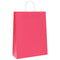 Papieren kraftzakken 50 st met hengsels 32x12x42 cm roze