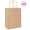 Papieren kraftzakken 50 st met hengsels 21x11x28 cm bruin