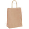 Papieren kraftzakken 50 st met hengsels 21x11x28 cm bruin