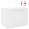 Papieren kraftzakken 250 st met hengsels 32x22x24 cm wit