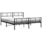 Bedframe met voetbord zonder matras metaal zwart 180x200 cm