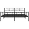 Bedframe met voetbord zonder matras metaal zwart 180x200 cm