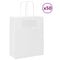 Papieren kraftzakken 50 st met hengsels 18x8x22 cm wit