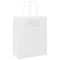Papieren kraftzakken 50 st met hengsels 18x8x22 cm wit