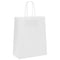 Papieren kraftzakken 50 st met hengsels 18x8x22 cm wit