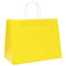 Papieren kraftzakken 50 st met hengsels 32x17x25 cm geel