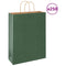 Papieren kraftzakken 250 st met hengsels 32x12x42 cm groen