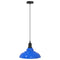 Hanglamp in hoogte verstelbaar E27 31 cm metaal donkerblauw