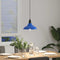 Hanglamp in hoogte verstelbaar E27 31 cm metaal donkerblauw