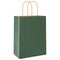 Papieren kraftzakken 250 st met hengsels 21x11x28 cm groen