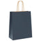 Papieren kraftzakken 50 st met hengsels 18x8x22 cm blauw