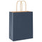 Papieren kraftzakken 50 st met hengsels 18x8x22 cm blauw