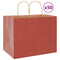 Papieren kraftzakken 50 st met hengsels 32x22x24 cm rood
