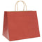 Papieren kraftzakken 50 st met hengsels 32x22x24 cm rood
