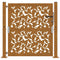 Poort met bladontwerp 105x105 cm weervast staal