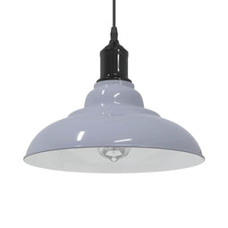 Hanglamp in hoogte verstelbaar E27 31 cm metaal glanzend grijs