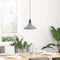 Hanglamp in hoogte verstelbaar E27 31 cm metaal glanzend grijs