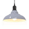 Hanglamp in hoogte verstelbaar E27 31 cm metaal glanzend grijs