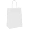 Papieren kraftzakken 50 st met hengsels 21x11x28 cm wit