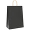 Papieren kraftzakken 50 st met hengsels 32x17x44 cm zwart