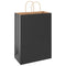 Papieren kraftzakken 50 st met hengsels 32x17x44 cm zwart