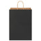Papieren kraftzakken 50 st met hengsels 32x17x44 cm zwart