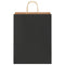 Papieren kraftzakken 50 st met hengsels 32x12x42 cm zwart