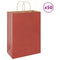 Papieren kraftzakken 50 st met hengsels 32x17x44 cm rood