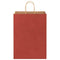 Papieren kraftzakken 50 st met hengsels 32x17x44 cm rood