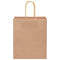 Papieren kraftzakken 250 st met hengsels 18x8x22 cm bruin