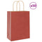 Papieren kraftzakken 50 st met hengsels 21x11x28 cm rood