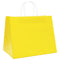 Papieren kraftzakken 50 st met hengsels 32x22x24 cm geel