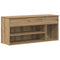 Schoenenbank 102x30,5x45 cm bewerkt hout artisanaal eikenkleur